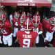 Bryce Young leads the players out of the tunnel